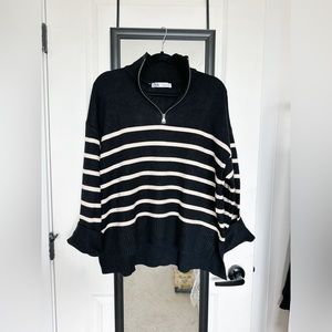 Zipper neck sweater